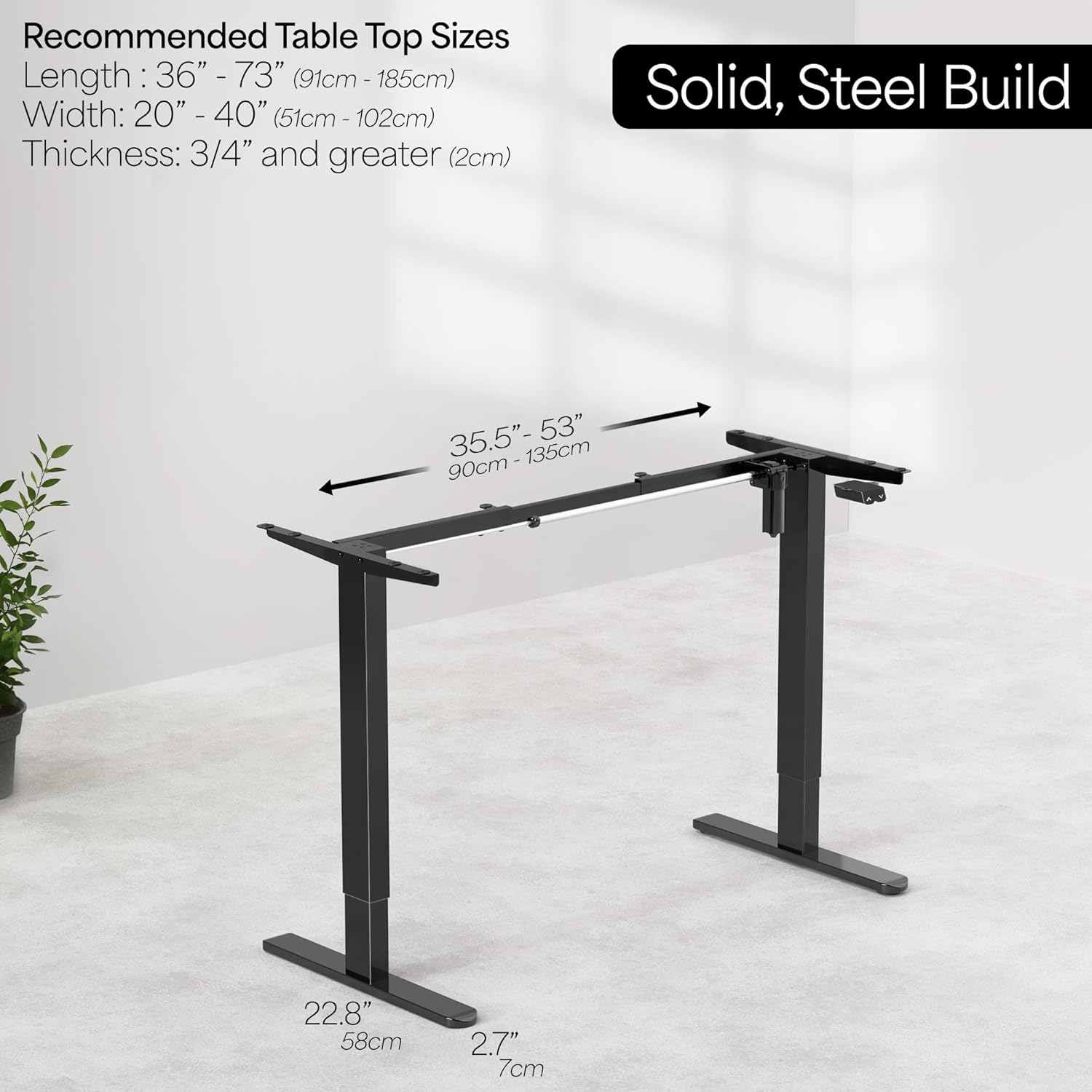 Electric Raise/Lower Desktop Base