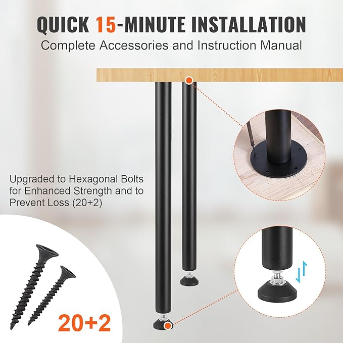 High Load Capacity Desktop Legs 28" Tall