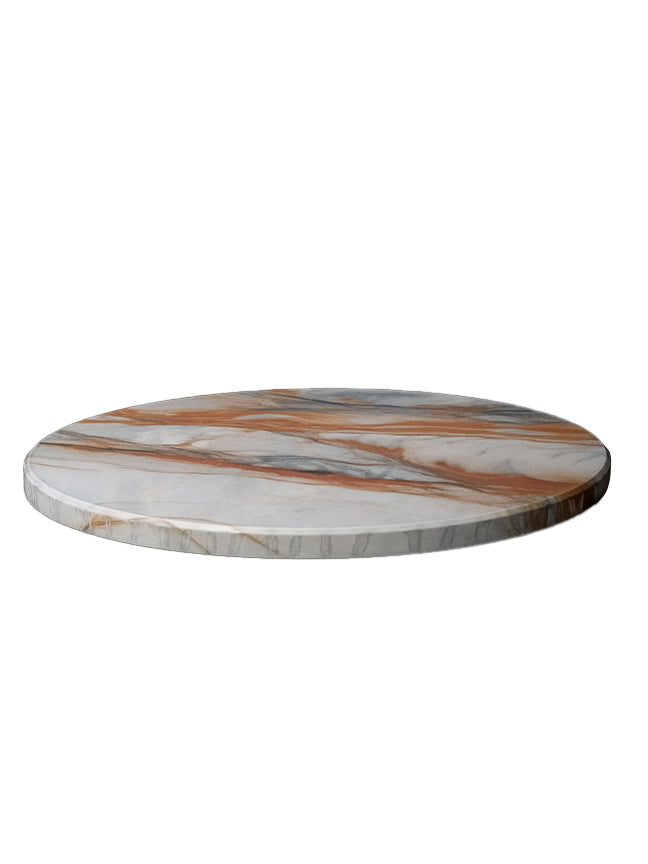 Orange Marble Streak Table Tops