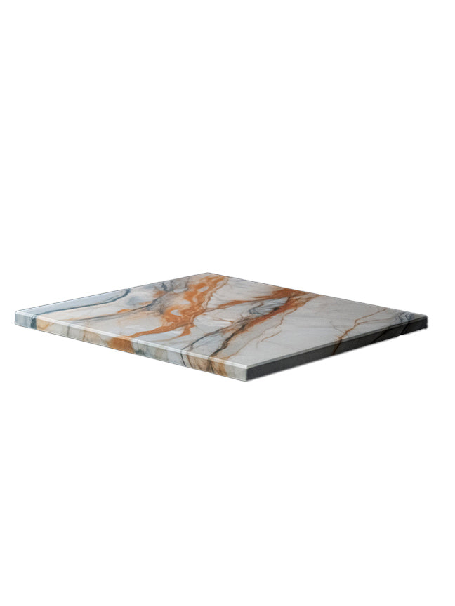 Orange Marble Streak Table Tops