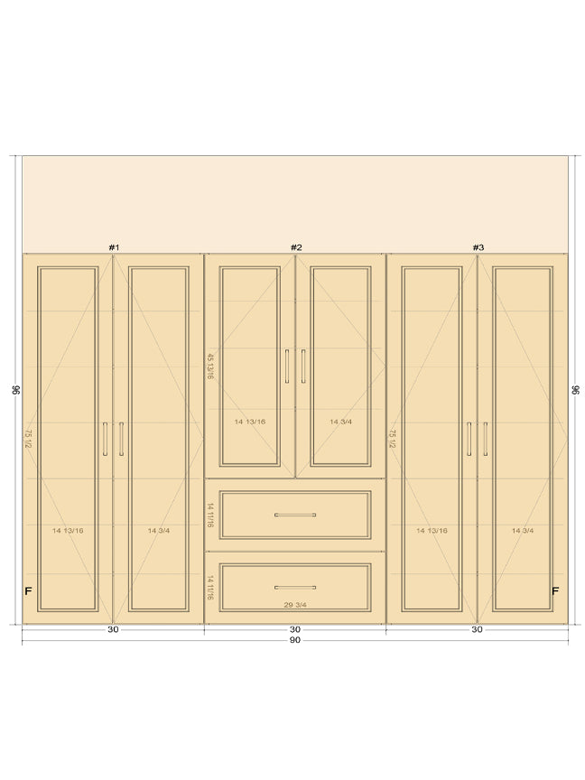 #4 Triple Tower Cabinet Set
