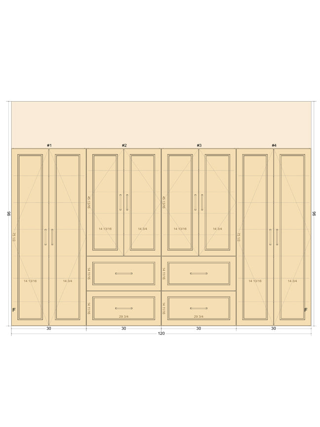 #5 Quad Tower Cabinet Set