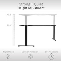 Electric Raise/Lower L-Shape Desktop Base