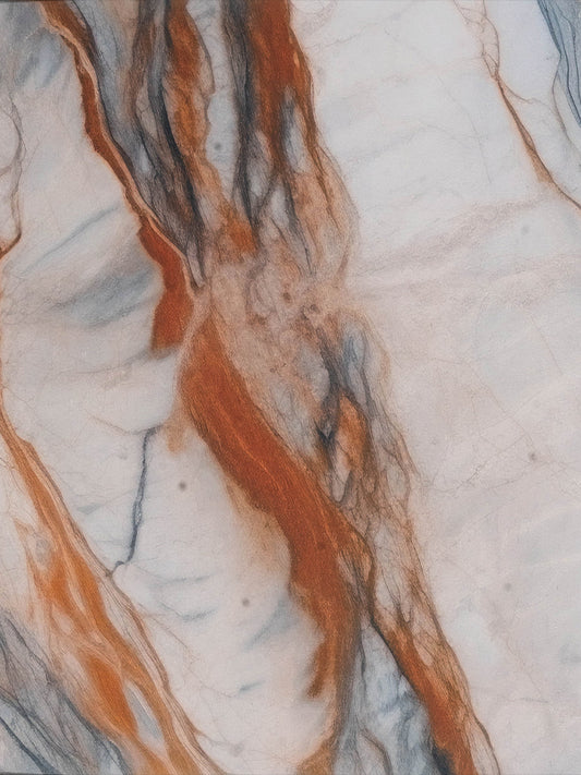 Orange Marble Streak Eased Edge Table Tops