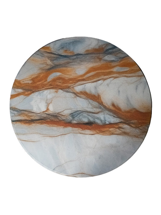 Orange Marble Streak Eased Edge Table Tops