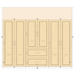 #4 Triple Tower Cabinet Set