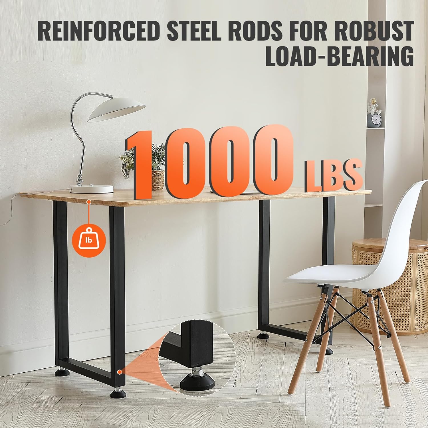 Rectangle Desktop Legs 28" Tall - Image 4