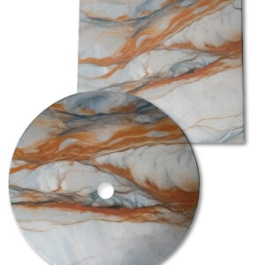 Orange Marble Streak Table Tops