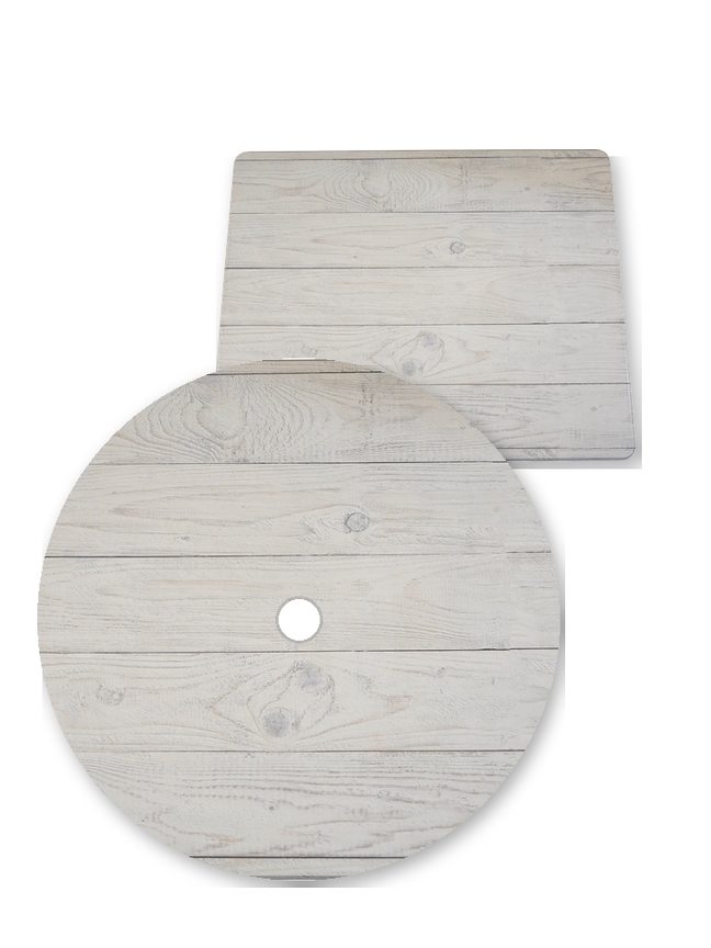 White Washed Plank Table Tops